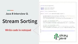 java 8 stream sorted | stream sorted | sort list using java 8 steam | java interview | okay java