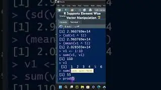 R Supports Element-wise Vector Manipulation 📚