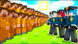 100 SUSCRIPTORES vs LOS COMPAS en MINECRAFT 😱 IMPOSIBLE DE ESCAPAR de esta PRISION