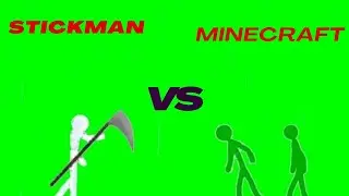 stickman 🆚 minecraft green screen: animation green screen:Free copyright video