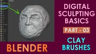 Digital Sculpting Basics Tutorial in Blender - Clay, Clay Strip, Clay Thumb Brush - Part 3