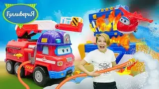 Приключения самолетов Super Wings. Спарки и Зоуи спешат на помощь! Веселое шоу игр Гулливерия.