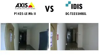 Видео сравнение AXIS P1425-LE Mk II и IDIS DC-T3233HRXL в условиях низкой освещенности