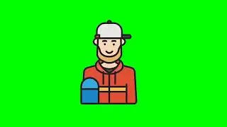 Green screen Line Art Avatars | Animated Avatar Sticker | Free Download