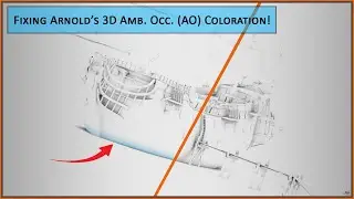 Setting Ambient Occlusion and Fixing  The Coloration Issue In Arnold Maya