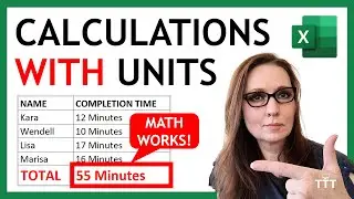 Display Units of Measurement in Microsoft Excel and Do Calculations/Math With Them