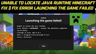 Unable To Locate Java Runtime Minecraft Fix (2024) || Fix Error Launching the Game Failed