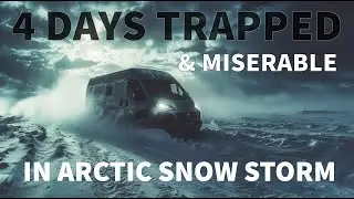 Surviving a Winter of Extreme Van Life, Blizzard & Snow Storm Camping, 4 Days Stranded on an Island