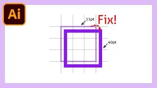 Path Rolling Off Grid When Increasing Stroke Width In Adobe Illustrator Fix