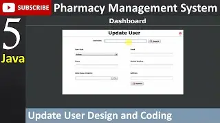 5. Pharmacy Management System in java - Update User Page (JFrame, Mysql Database, Netbeans IDE)