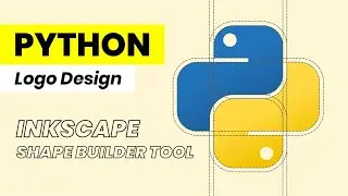 Python Logo Design with Grid System - INKSCAPE Shape Builder Tool