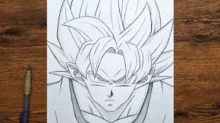 How to draw Goku Super Saiyan Blue | Goku step by step | easy tutorial