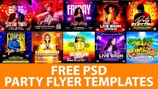 free psd party flyer photoshop template | party flyer free psd template download