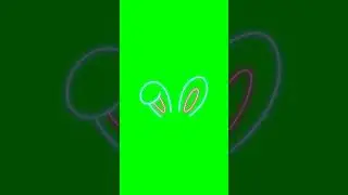 Green Screen Animated Bunny Ear #greenscreen #bunny #bunnyears #shorts