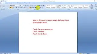 How to reduce space between lines in Microsoft word