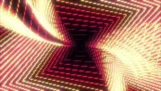 Abstract Polygonal LED Lights Tunnel Background || 1 Hour Looped HD