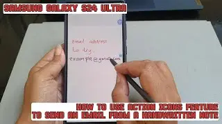 How to use action icons feature to send an email from a handwritten note on Samsung Galaxy S24 Ultra