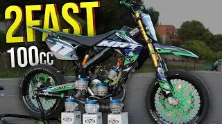 SOLO MONTAN 2FAST 100cc en SUS MOTOS de 49cc 💣 Rieju MRT & La RR Castrol & Derbi Senda DRAG