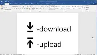 How to insert upload and download symbols in word