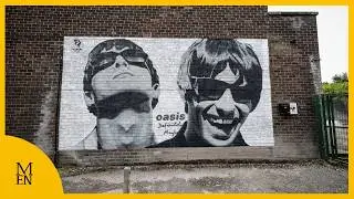 Stunning Oasis mural appears on Manchester record store