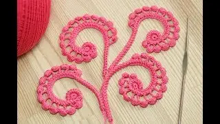 Завиток с пышными столбиками - вязание крючком - мастер класс  crochet