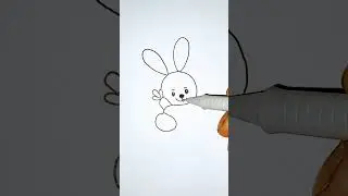 как нарисовать зайц 🐰#shorts #tiktok #trending #youtubeshorts #shortsvide