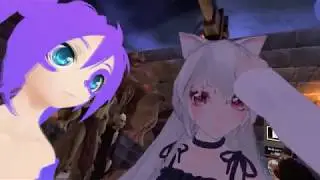 VRChat Moments - Cute neko cat girl : Virtual Reality