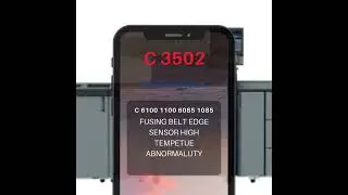 How to Solve C 3502 Error in #konicaminolta  Minolta C 6100 1100 #smartphone  #shortvideo #shorts