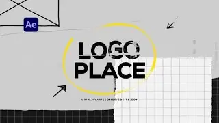 After Effects Template: Grunge Logo Scribble Paper + Free Font