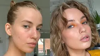 Wearable Bright Makeup Tutorial / Summer Look with Orange Tones