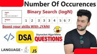 How To Count Occurrences of a Number in an Array Using Binary Search || No. of Occurrence in Array