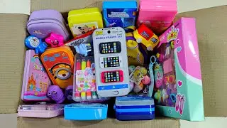 pencil case collection, box of stationery collection, doraemon eraser, geometry box, pencil, vvk 😍