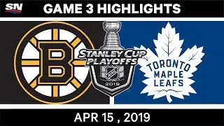 NHL Highlights | Bruins vs Maple Leafs, Game 3 – April 15, 2019