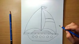 ship drawing | how to draw a ship step by step | ship pencil drawing