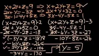 Solving 3x3 Systems of Equations Algebraically