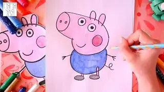 Как нарисовать Джорджа | Рисуем героев из мультика свинка Пеппа | Peppa Pig | Няня Уля