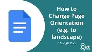 How to change page orientation in Google Docs