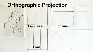 Orthographic Projection || First Angle Projection || Part 6.