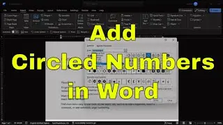 How to Add CIRCLED NUMBERS in Microsoft Word