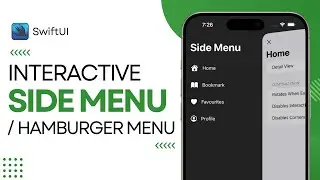 Interactive Side Menu / Hamburger Menu - iOS 17 - Xcode 15