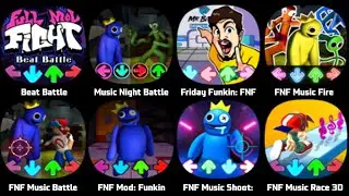 Beat Battle, Music Night Battle, FNF Mickey Mouse, Raptime Battle, FNF Waifu Battle, FNF Tankman