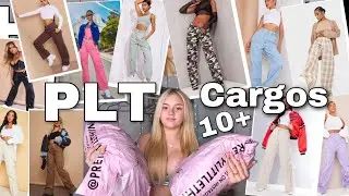 Trying PLT 10+ Cargos | cargo lovers | pretty little thing cargos?!