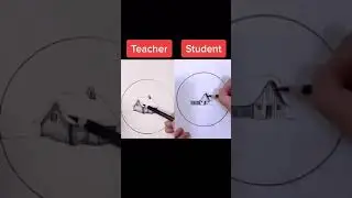 Teacher vs Student drawing challenge #drawing #art #7