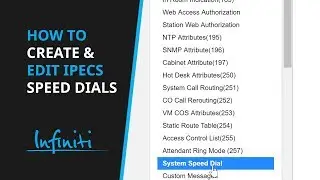 How To Create or Update Speed Dial In iPECS Phone System Via The Web Dashboard