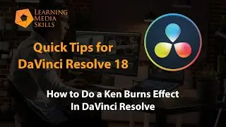 How to Do a Ken Burns Effect in DaVinci Resolve, Using the Dynamic Zoom Tool.