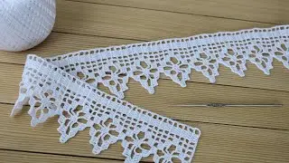 КАЙМА КРЮЧКОМ простое вязание для начинающих МАСТЕР-КЛАСС схема   Easy to Crochet Tape Lace pattern