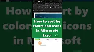 How to sort by colors and icons in Microsoft Excel #shorts