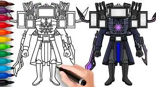 HOW TO DRAW NEW UPGRADED TITAN TV MAN 2.0 | Skibidi Toilet Multiverse - Easy Step by Step Drawing