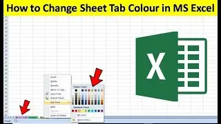 How to Change Sheet Tabs Color in MS Excel in Hindi 2020