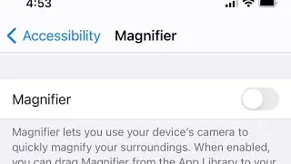 how to turn off magnifier on iphone